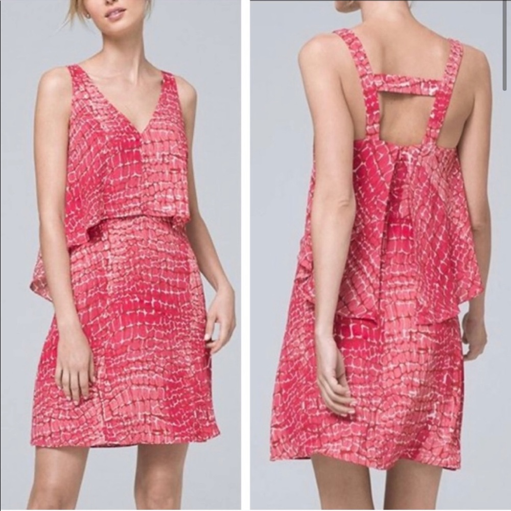 White House Black Market Coral Snake Print Dress